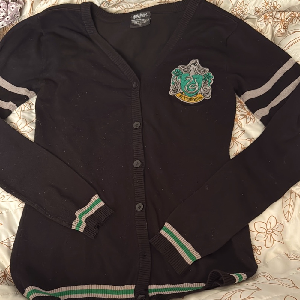 Black Slytherin Cardigan